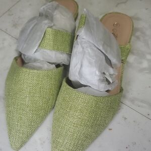 Stylish Green Women's Mules